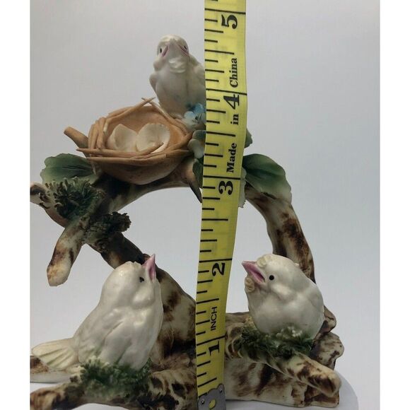 Capodimonte Italy Porcelain Mama Bird & Baby Birds Just Hatched Figurine 1980s - Picture 15 of 16